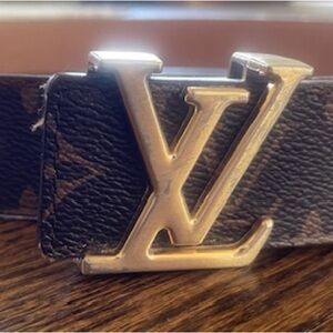 Louis Vuitton Monogram Black and Brown Belt